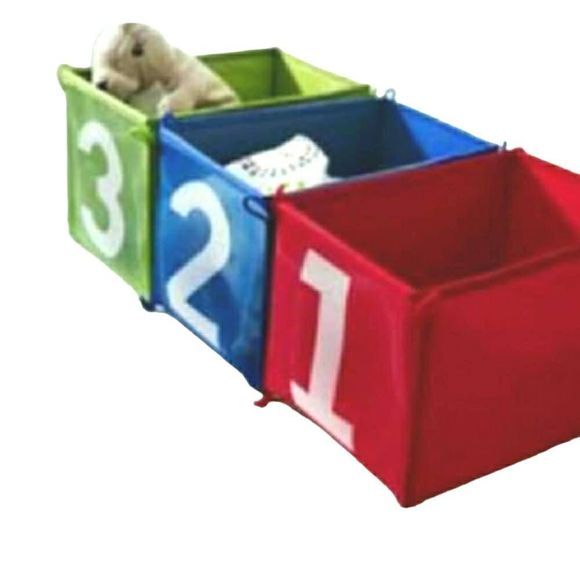 3 Ikea KUSINER Kids Storage Toy Bins - Picture 2 of 7